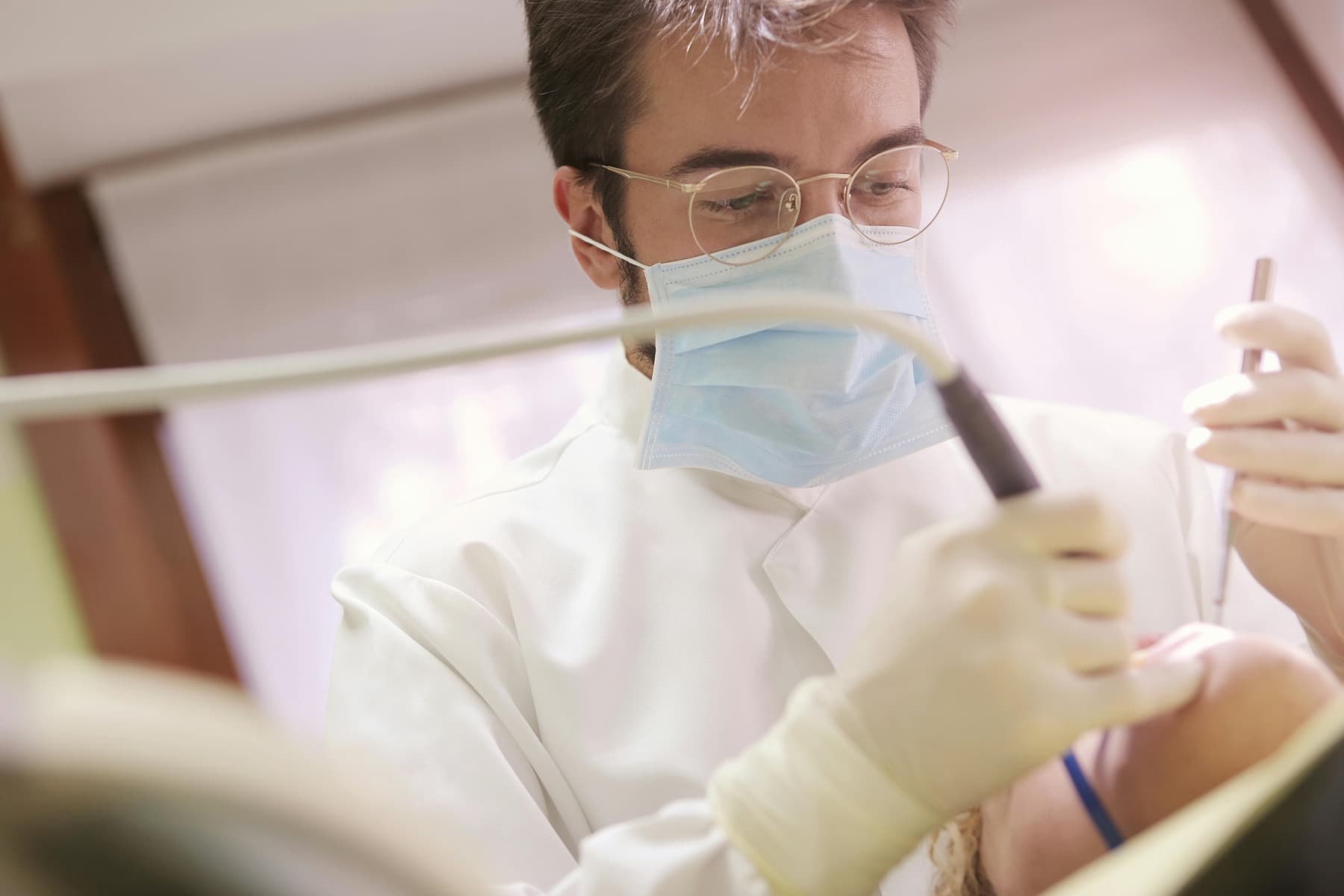 Dentist providing care for The Dental Van